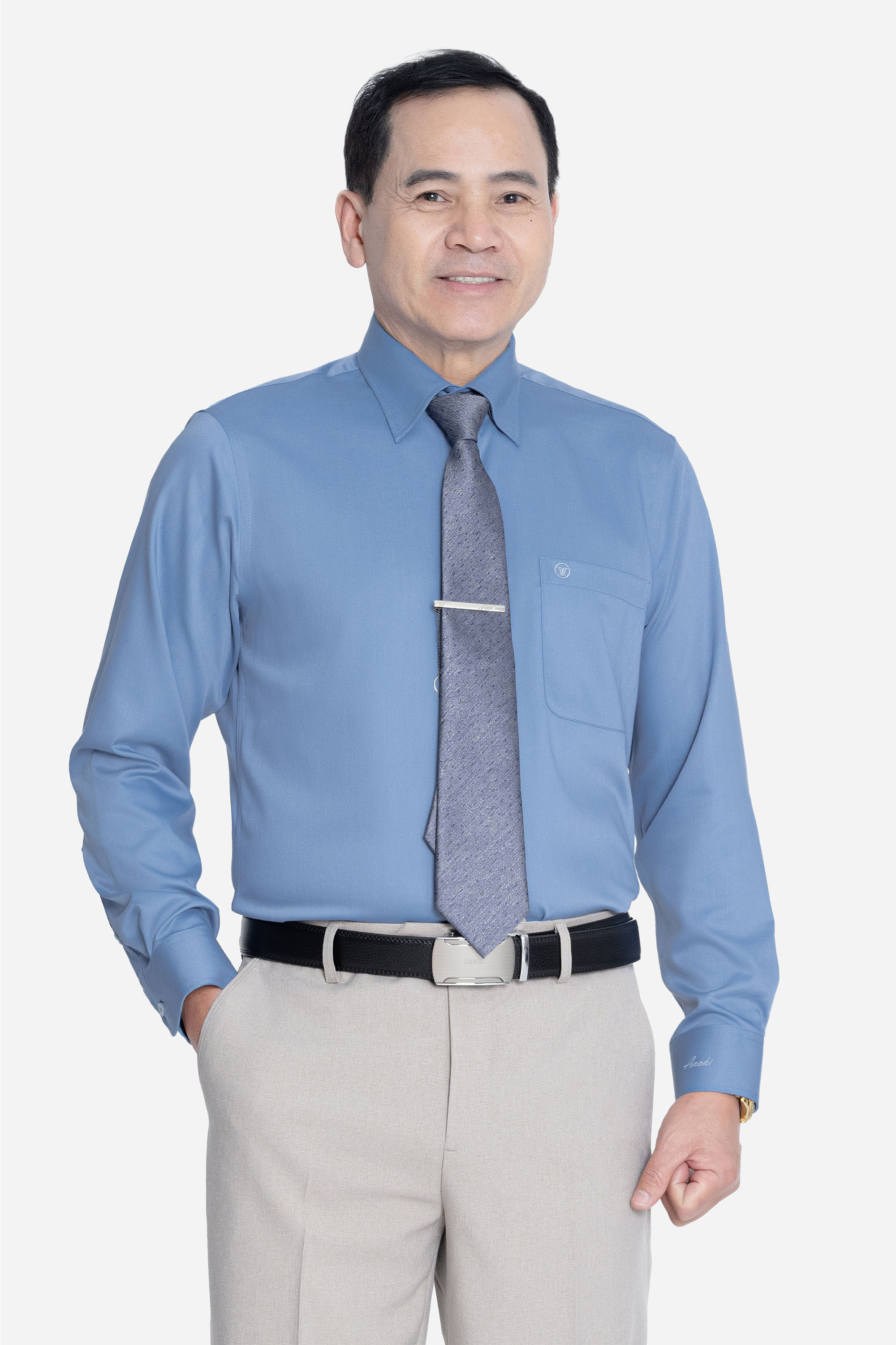 Sơ Mi Trơn Dài Tay Nam Trung Niên ANCHI Chất Liệu Sợi Sồi Cao Cấp Màu Trắng_thumbnail_31