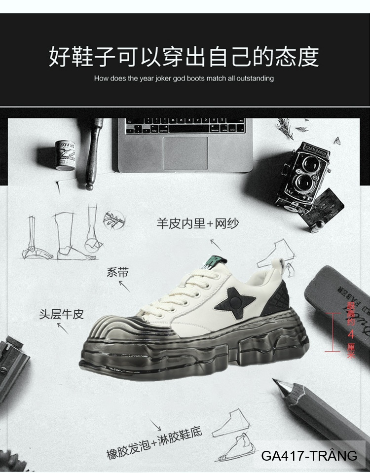 GA417 - Giày Sneaker Nam Đế Dày Tăng Chiều Cao Phong Cách Thời Trang Hàn Quốc_thumbnail_12