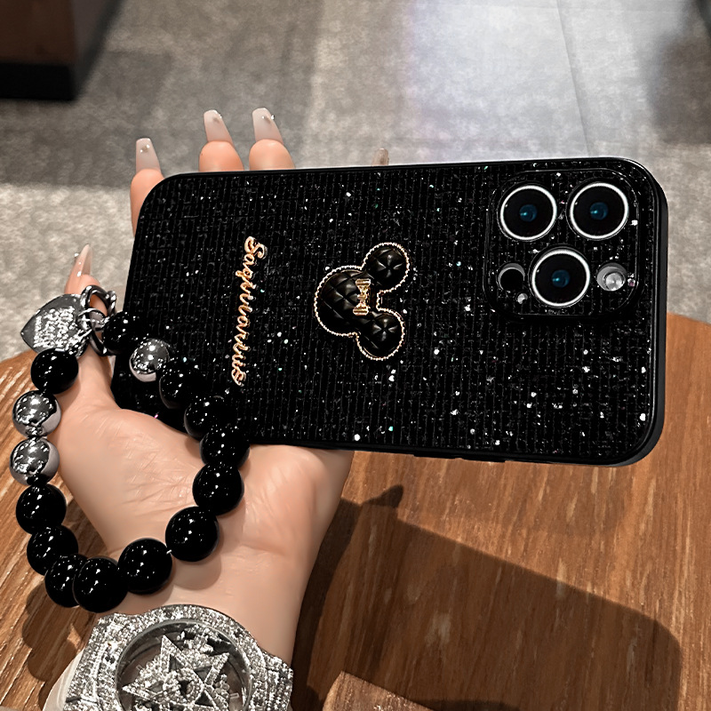 ỐP LƯNG ĐIỆN THOẠI GẤU LẤP LÁNH CÓ DÂY TREO XINH XẮN CHO IPHONE_thumbnail_3