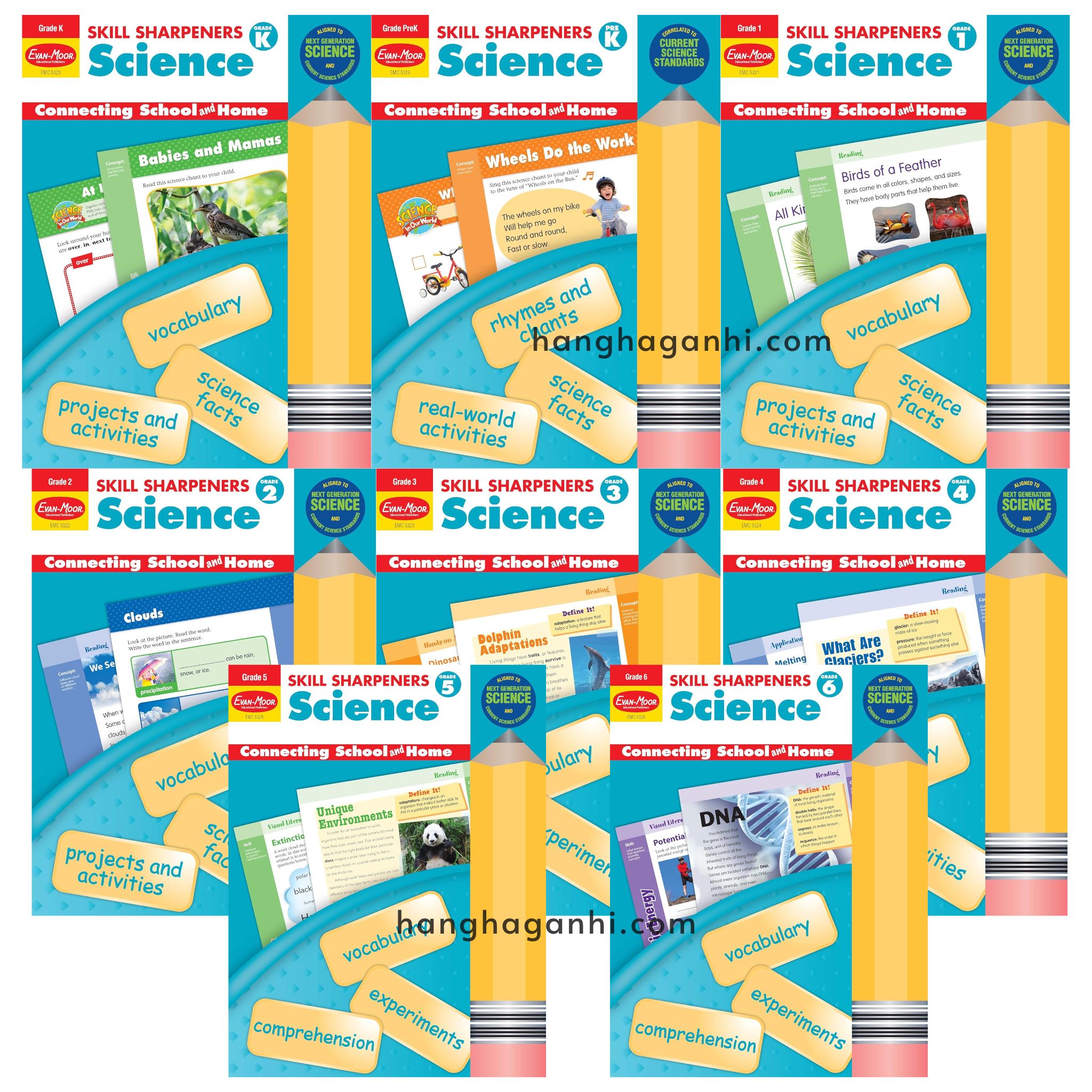 Bộ sách Skill Sharpeners Science (8 Quyển) – Nxb Evan Moor