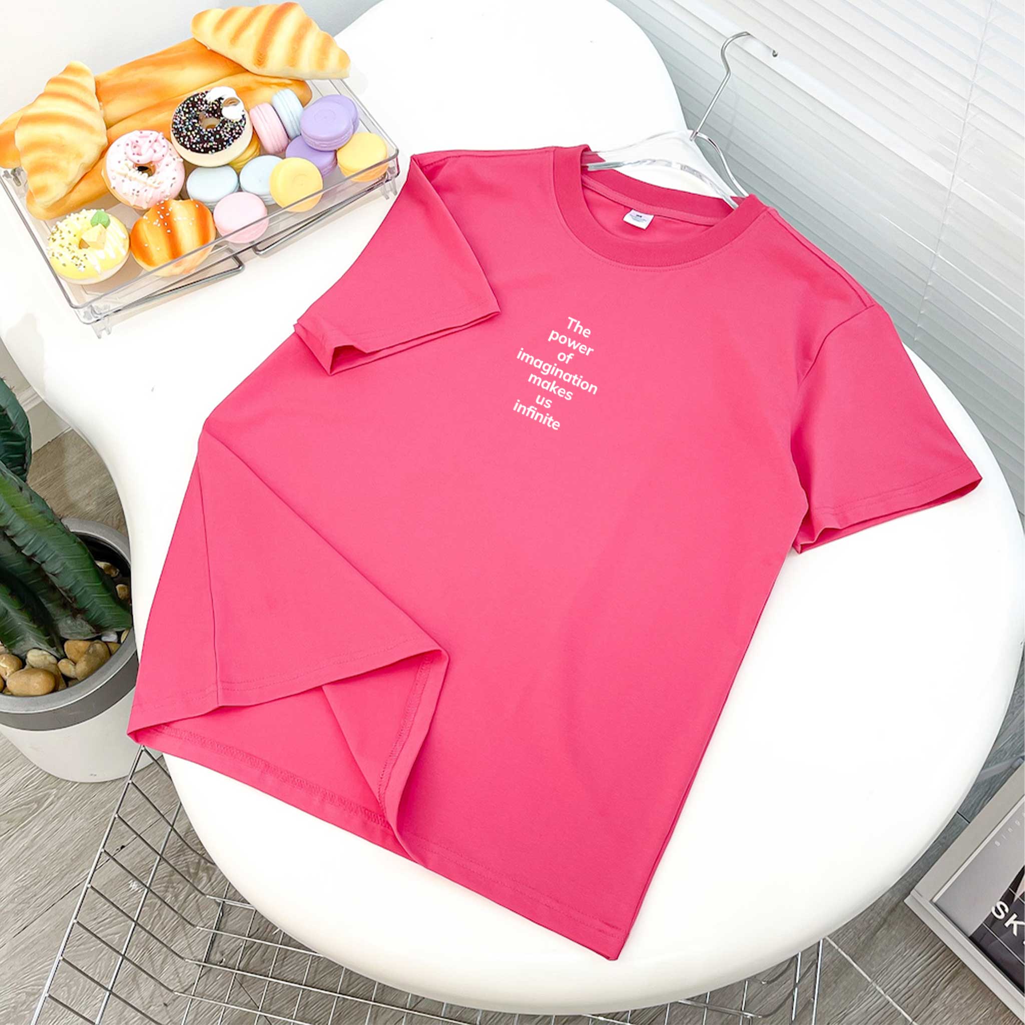 Áo thun nữ form vừa regular tôn dáng ARD1501 Miucho Chic vải cotton co giản cổ tròn in typography_thumbnail_10