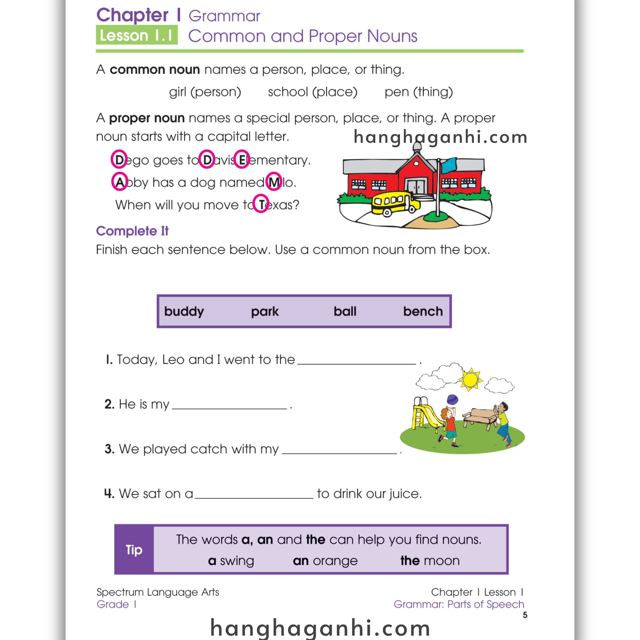 Sách Spectrum Language Arts Workbook Grade 1_thumbnail_3