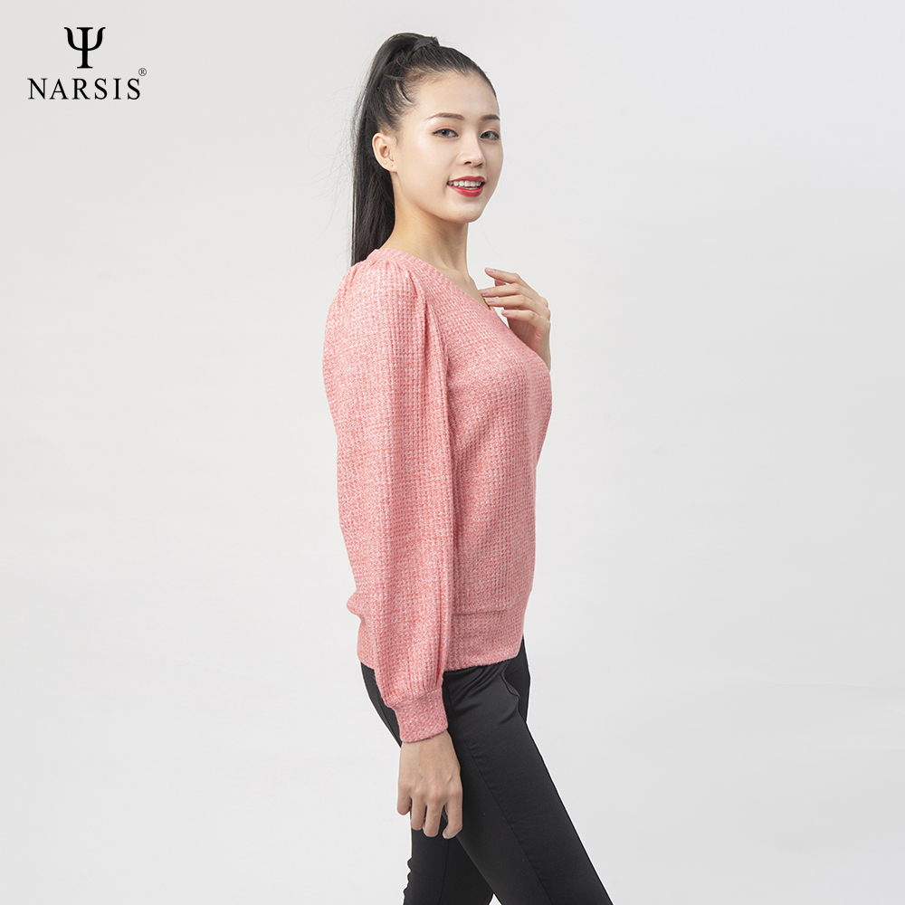 ÁO THU ĐÔNG NỮ L0016 NARSIS VẢI LEN COTTON ẤM ÁP, THOÁNG MÁT, GIỮ ẤM TỐT, MỀM MẠI_thumbnail_0