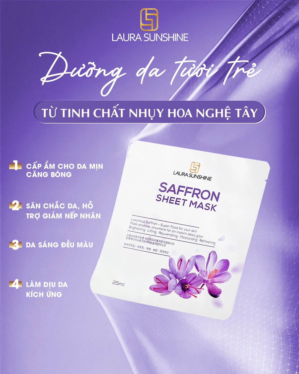 Mặt nạ nhuỵ hoa nghệ tây - Saffron Sheet Mask_thumbnail_4
