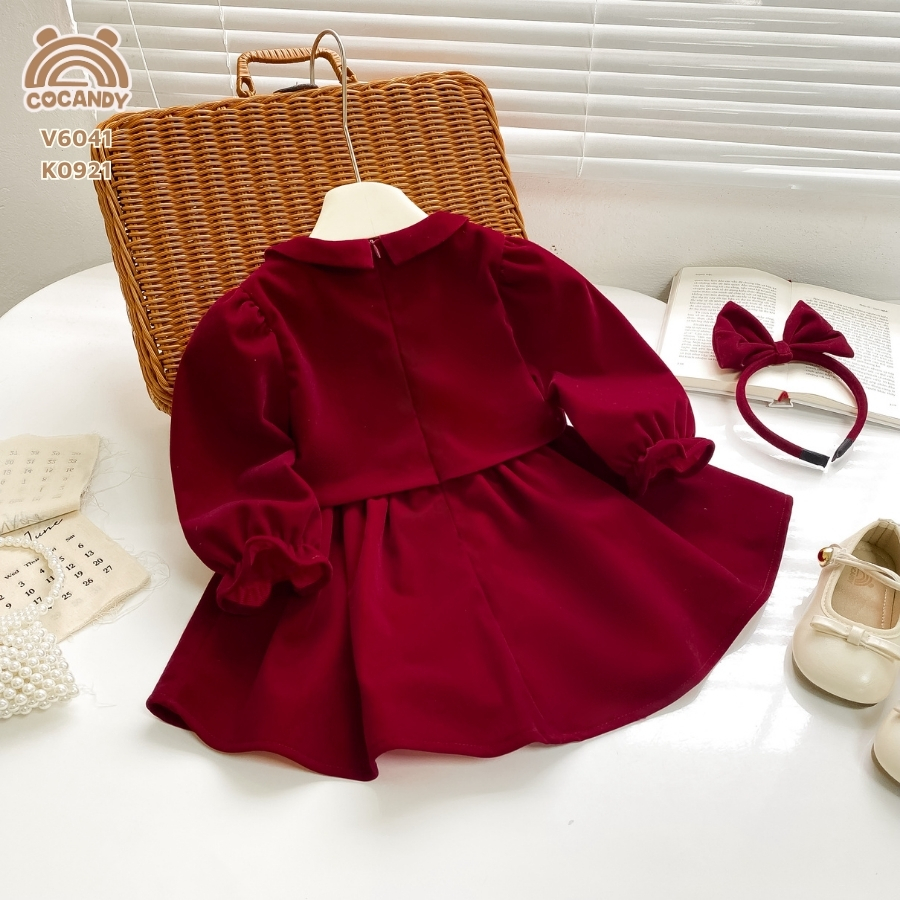 Váy nhung dài ĐỎ Rosy_thumbnail_1