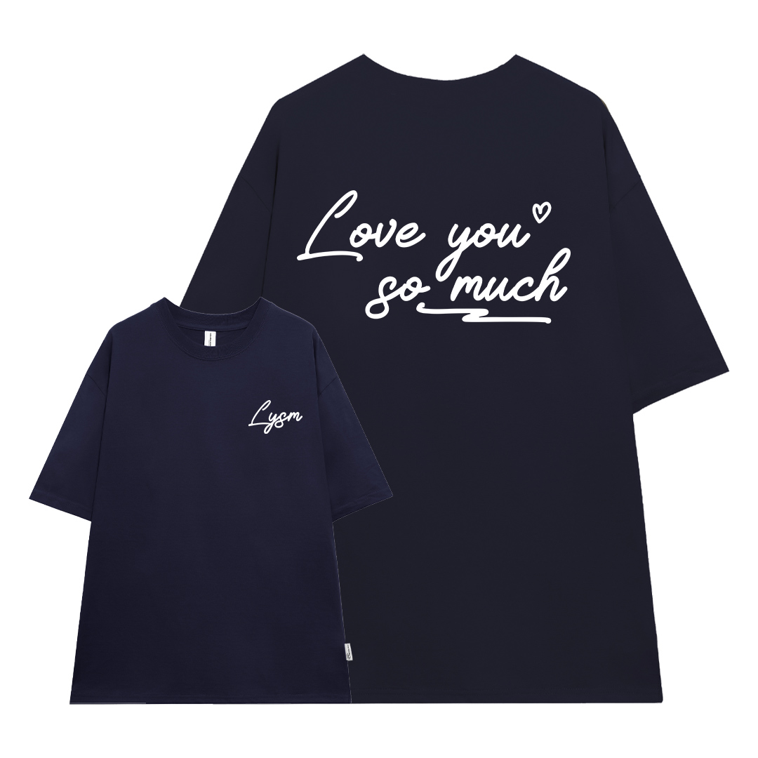 Áo thun cặp nam nữ LOVE YOU form rộng 1973 Miucho cổ tròn vải cotton 4c 220gsm thoáng mát in basic_thumbnail_13