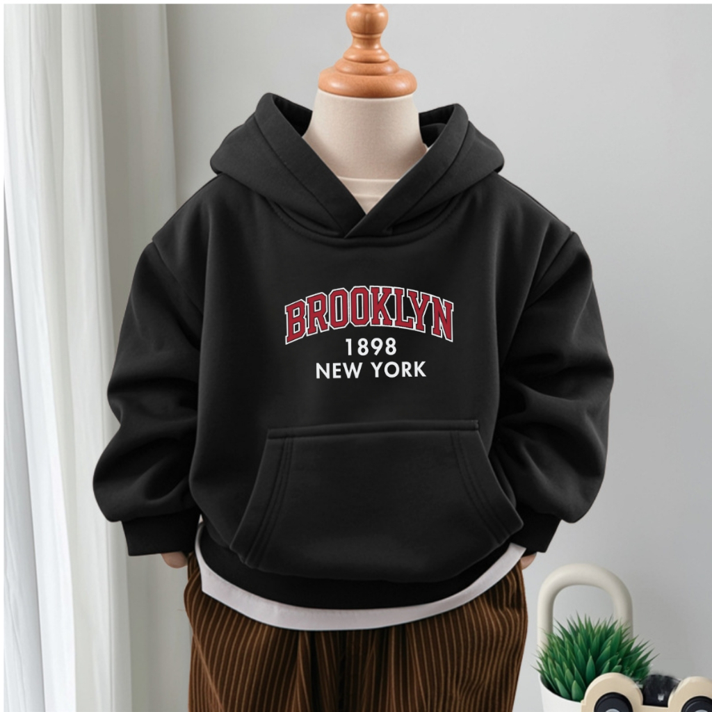 Áo nỉ hoodie bé trai in hình Brooklyn 1898 New York  - Loza Kids HN3432_thumbnail_1