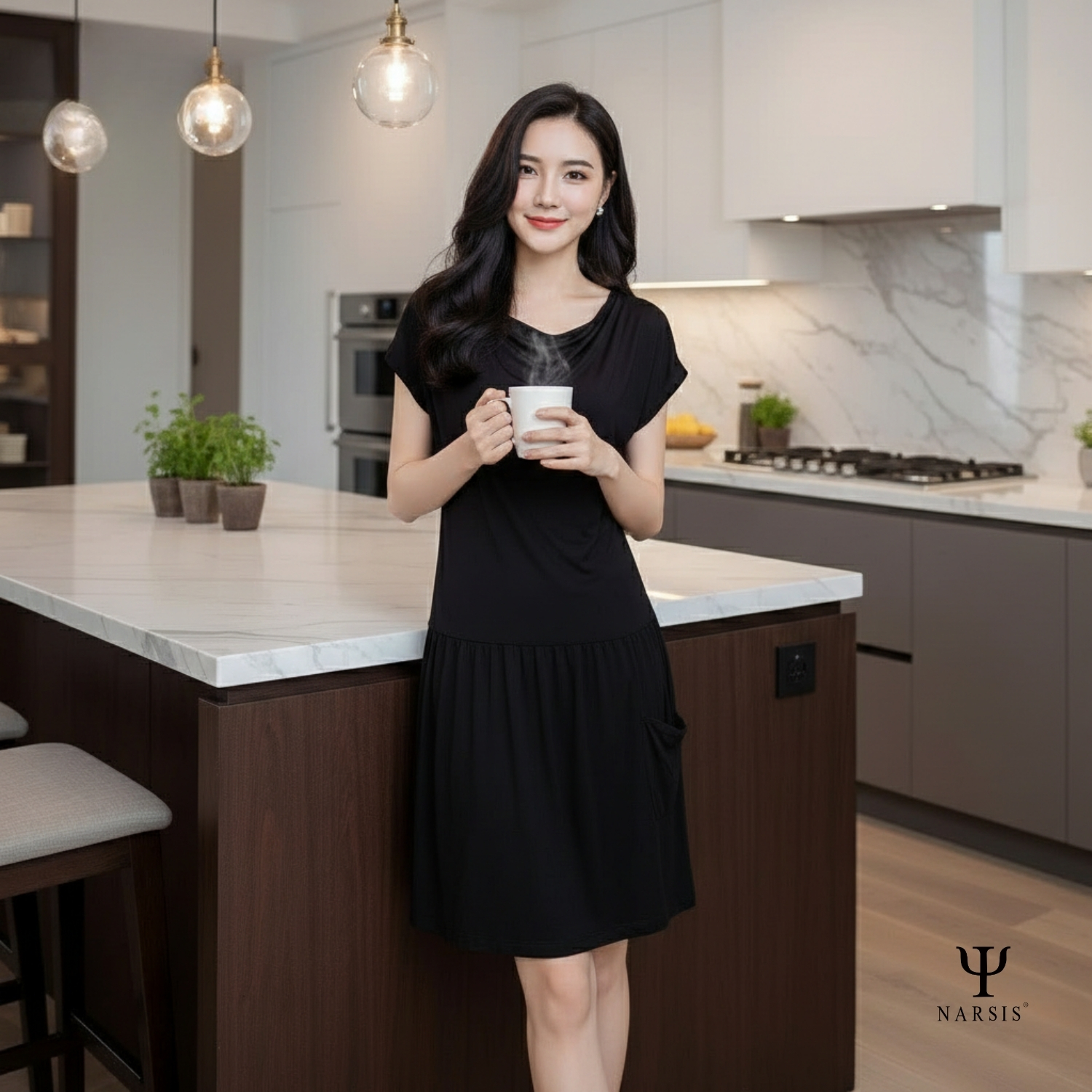 VÁY NỮ NEW1126 NARSIS CHẤT LIỆU THOÁNG MÁT, DỄ CHỊU, THOẢI MÁI CẢ NGÀY, DỄ VẬN ĐỘNG_thumbnail_0