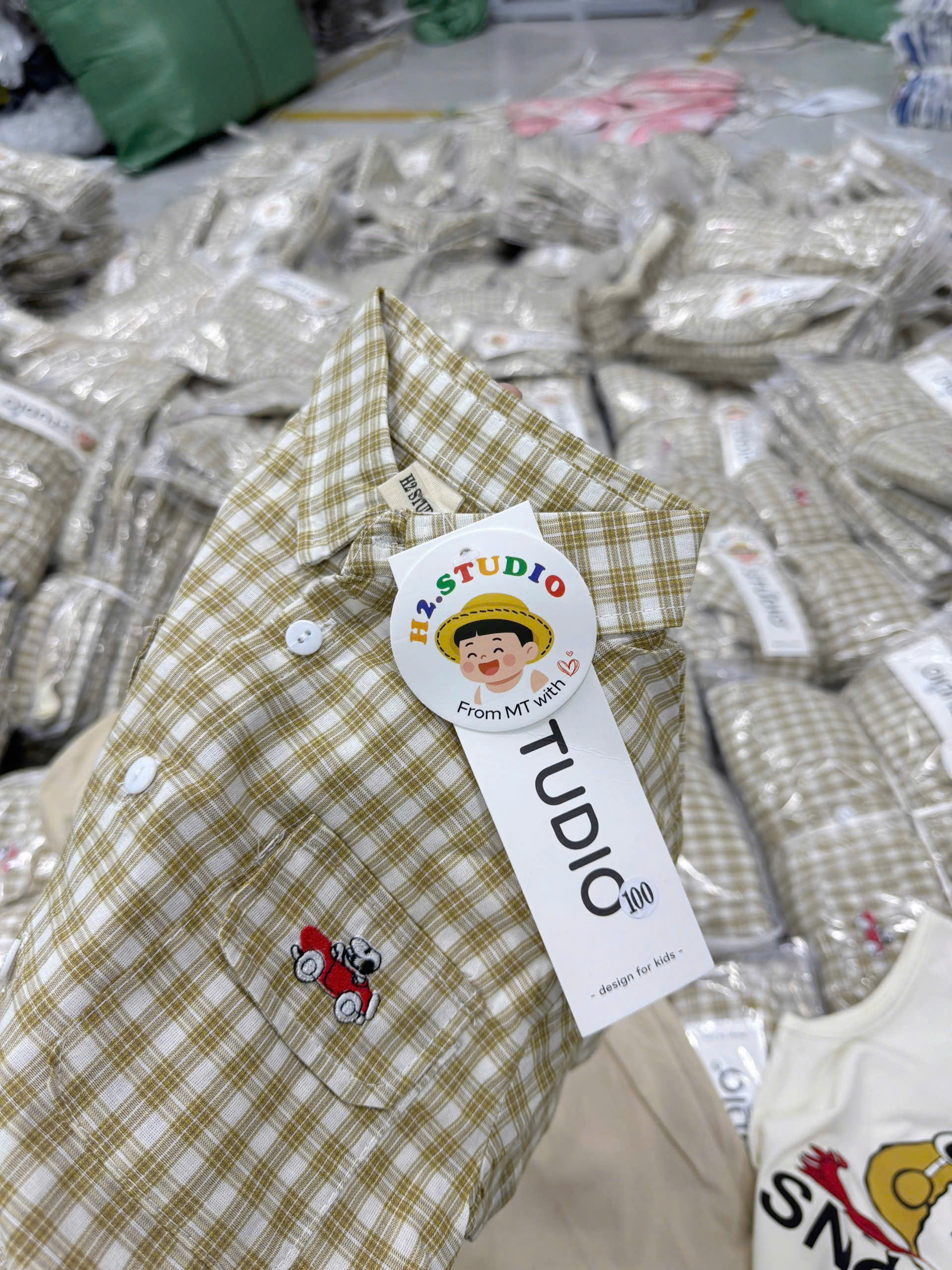 Set áo caro + quần kèm nón_thumbnail_3