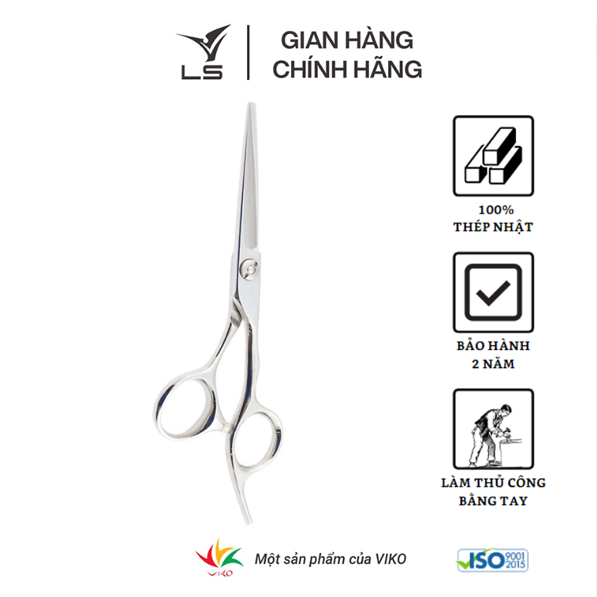 Kéo cắt tóc Viko LS CB13/5.5 bảo hành 2 năm_thumbnail_4