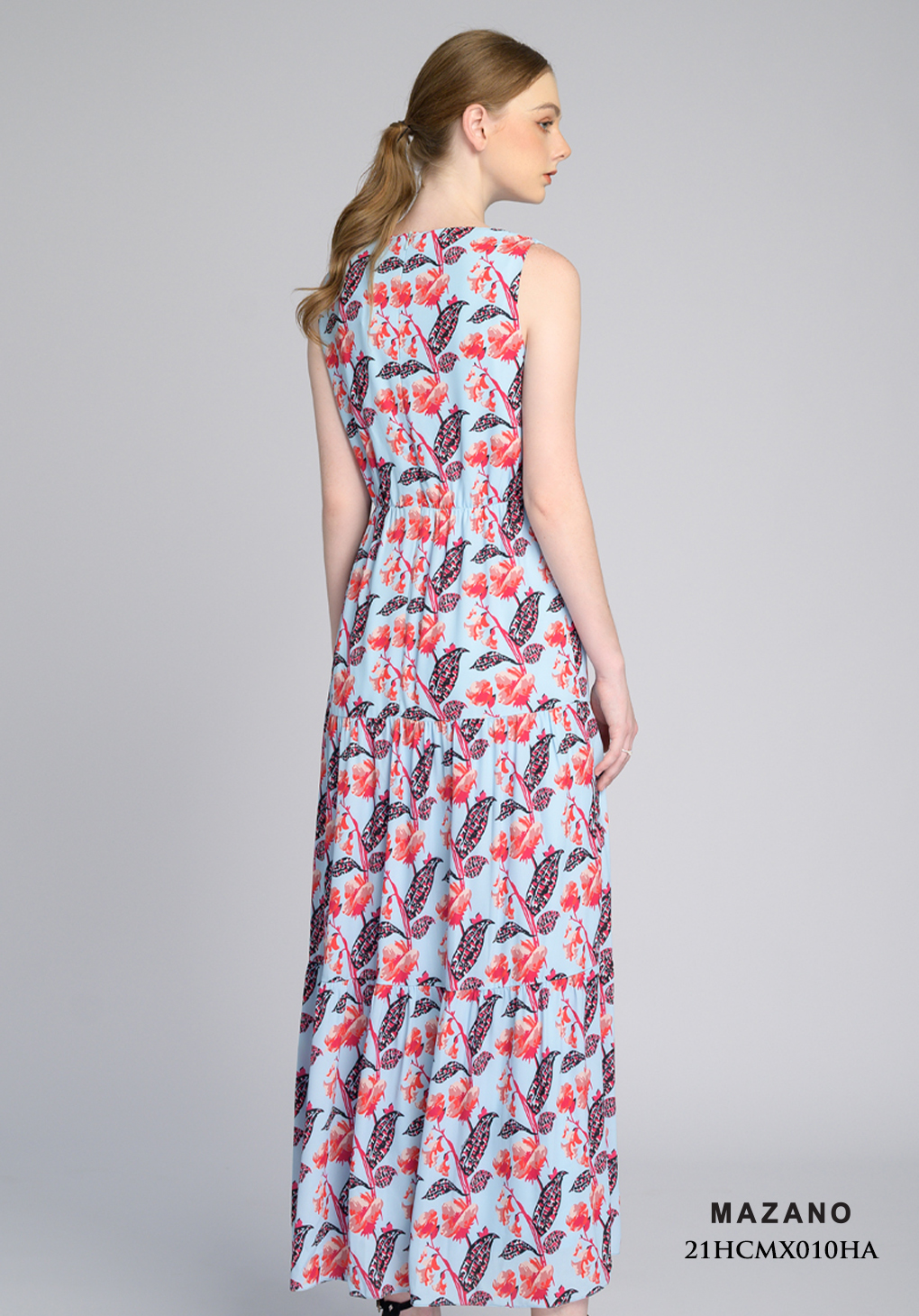 Đầm Maxi vải voan in hoa không tay_thumbnail_3