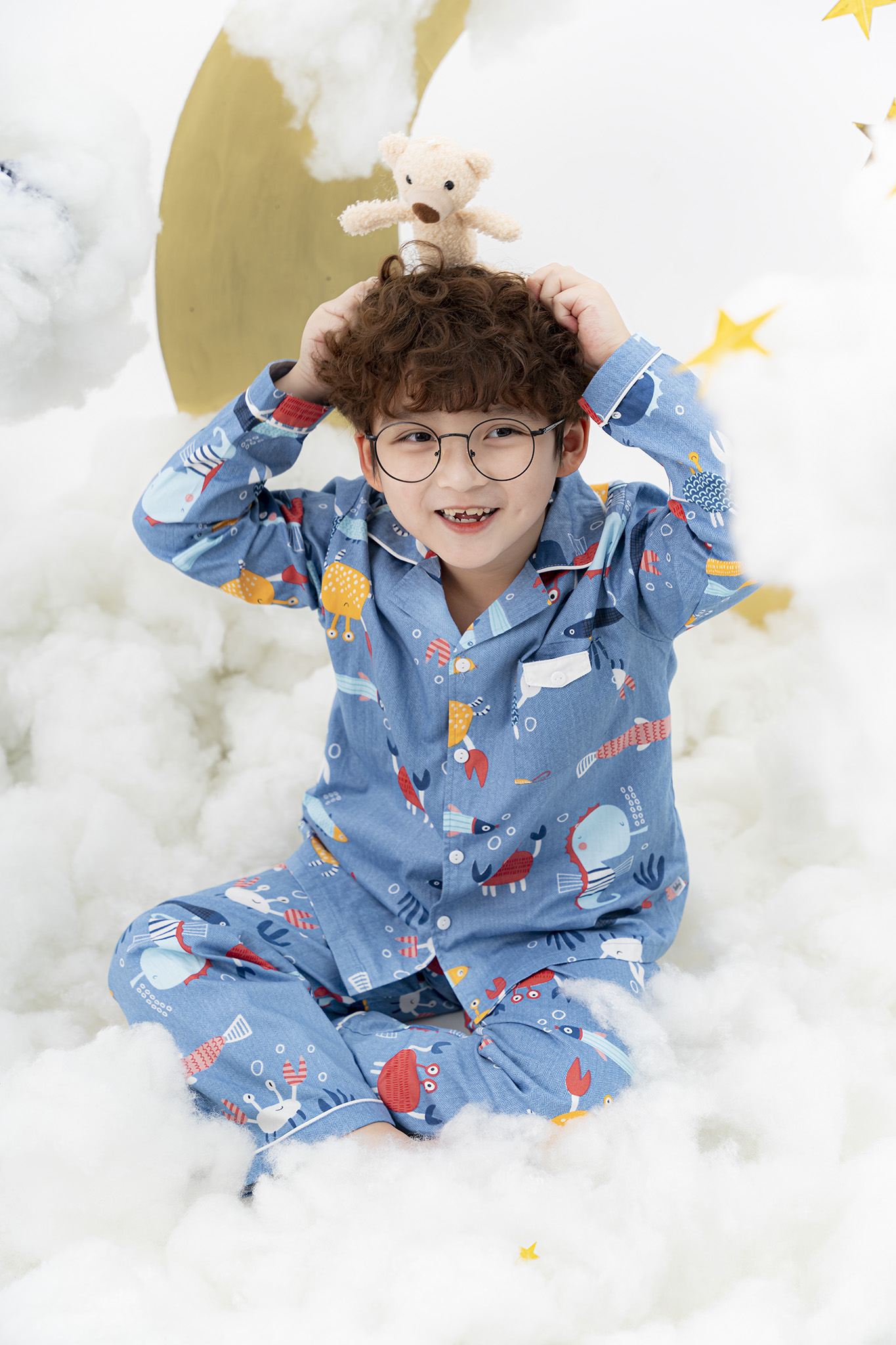 [ Outfit mềm mại ] Bộ pyjama cổ 2 ve họa tiết_thumbnail_3