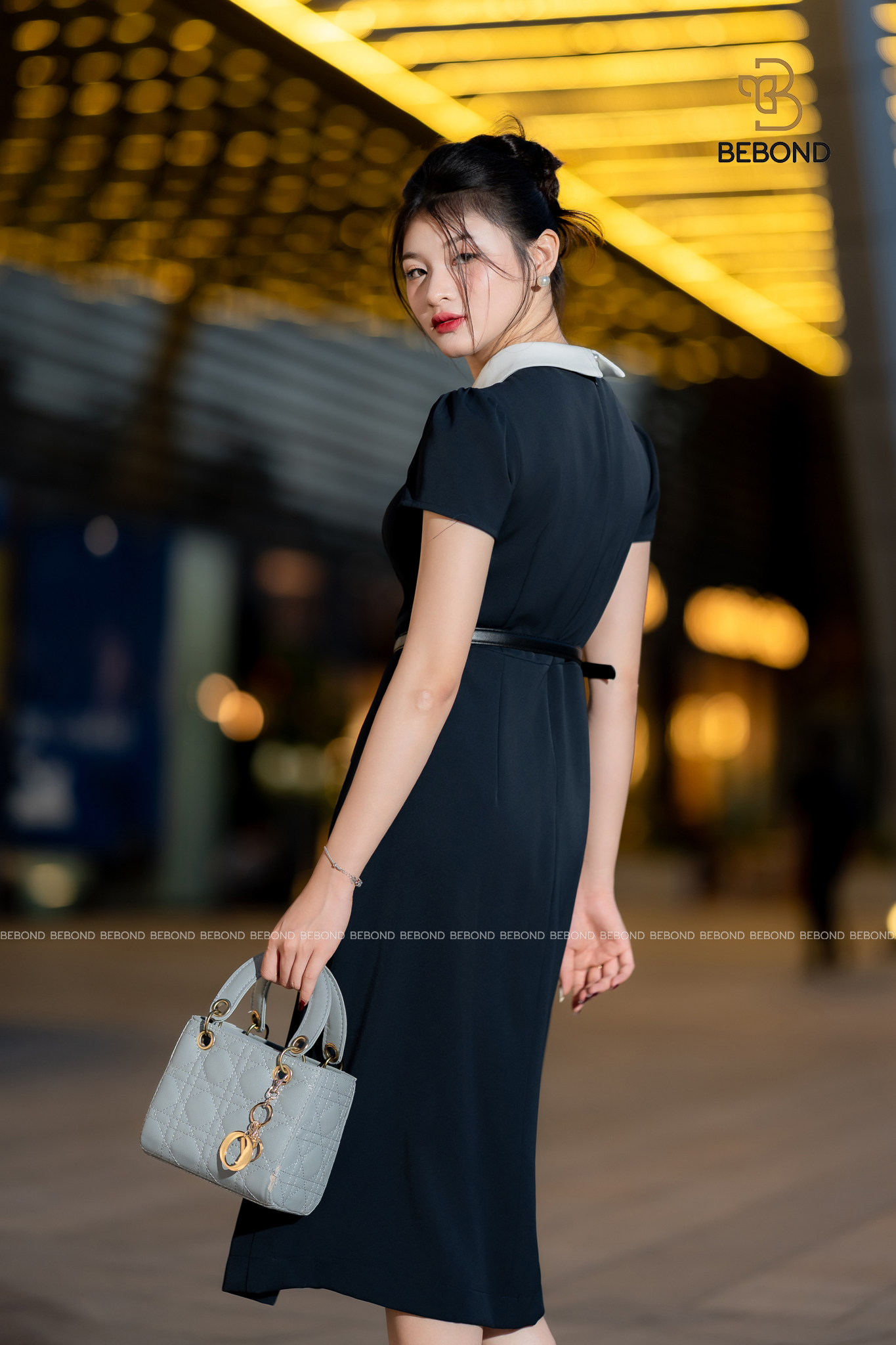 Đầm cổ sen AMARA màu ĐEN_thumbnail_6