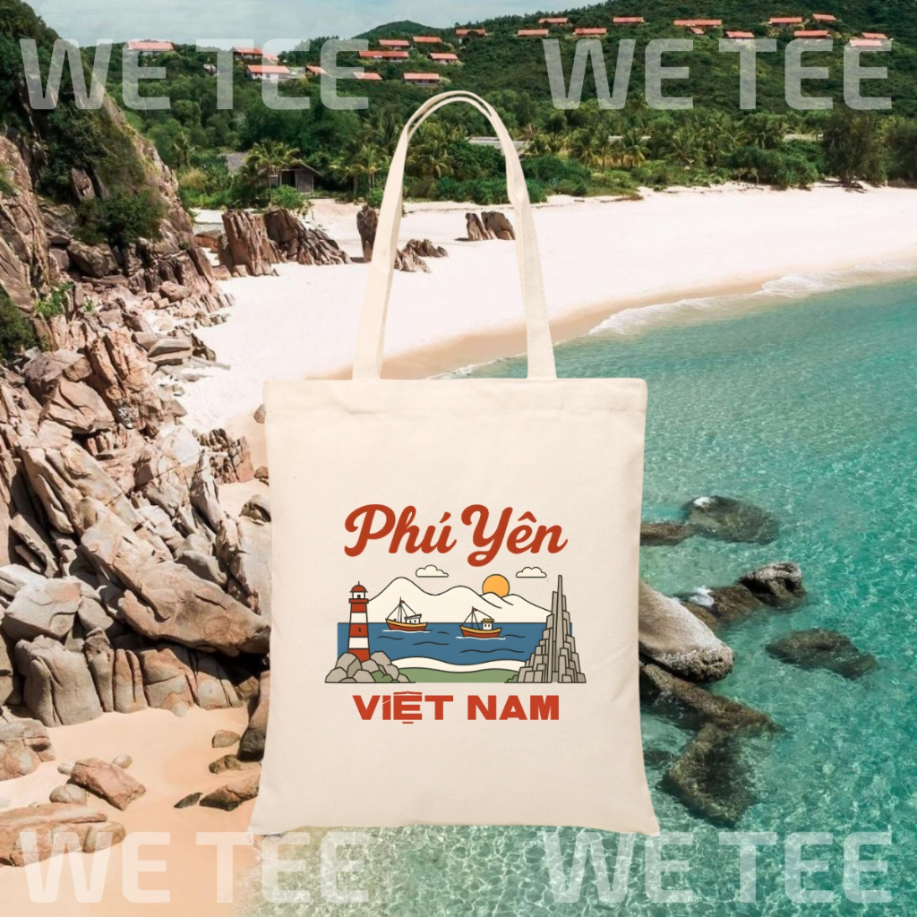 Túi tote vải canvas du lịch Việt Nam có khoá kéo và ngăn phụ, đi chơi du lịch - 𝐖𝐞 𝐓𝐞𝐞 TOTE09_thumbnail_18