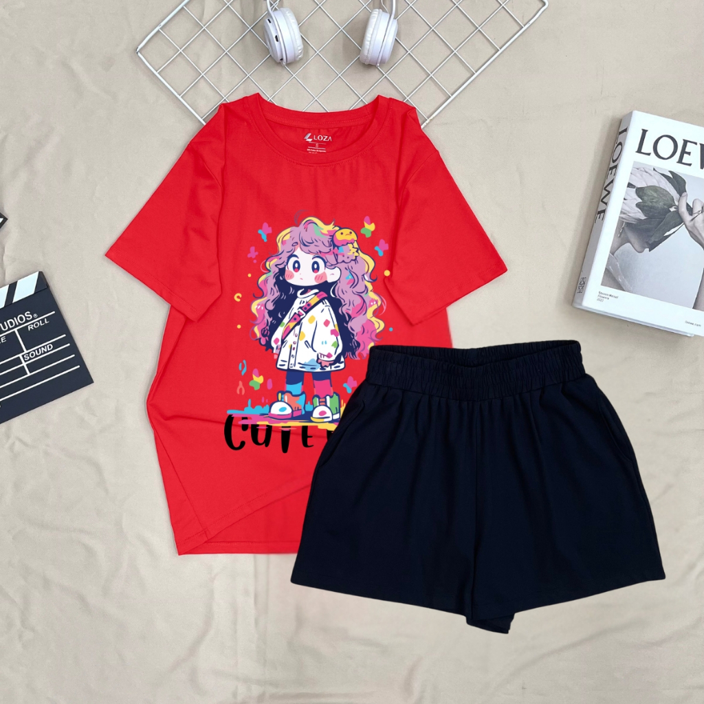 [Form rộng] Set đồ nữ mùa hè  in hình 'Cô Gái Cute Girl' - LOZA BP359-SB359_thumbnail_3