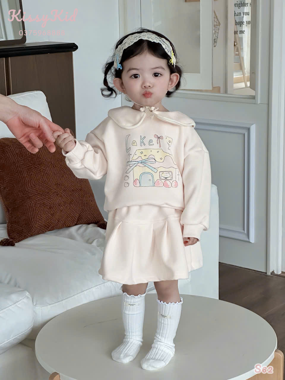 (S62) Set nỉ cổ sen màu hồng hoạ tiết ngội nhà XTPP_thumbnail_0