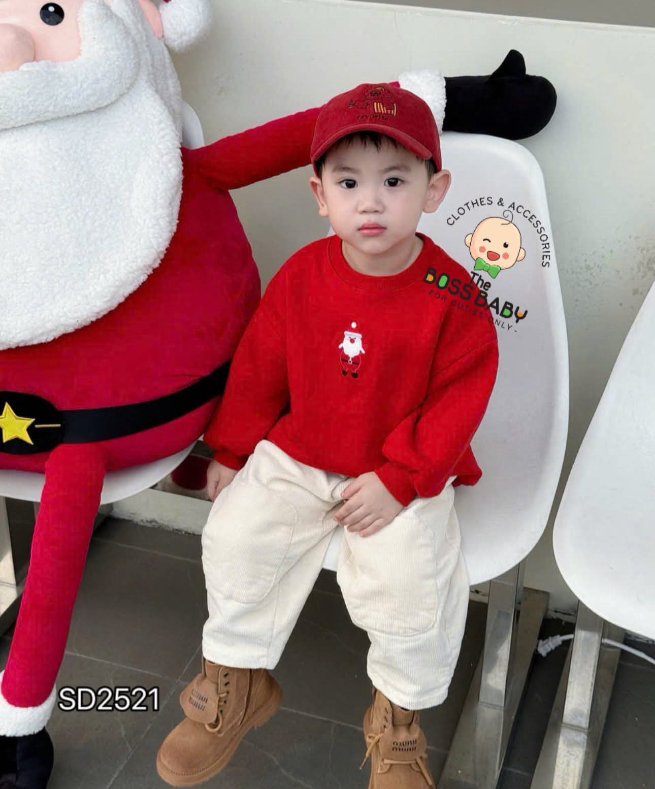 Set bộ nhung tăm đỏ be thêu NOEL_thumbnail_1