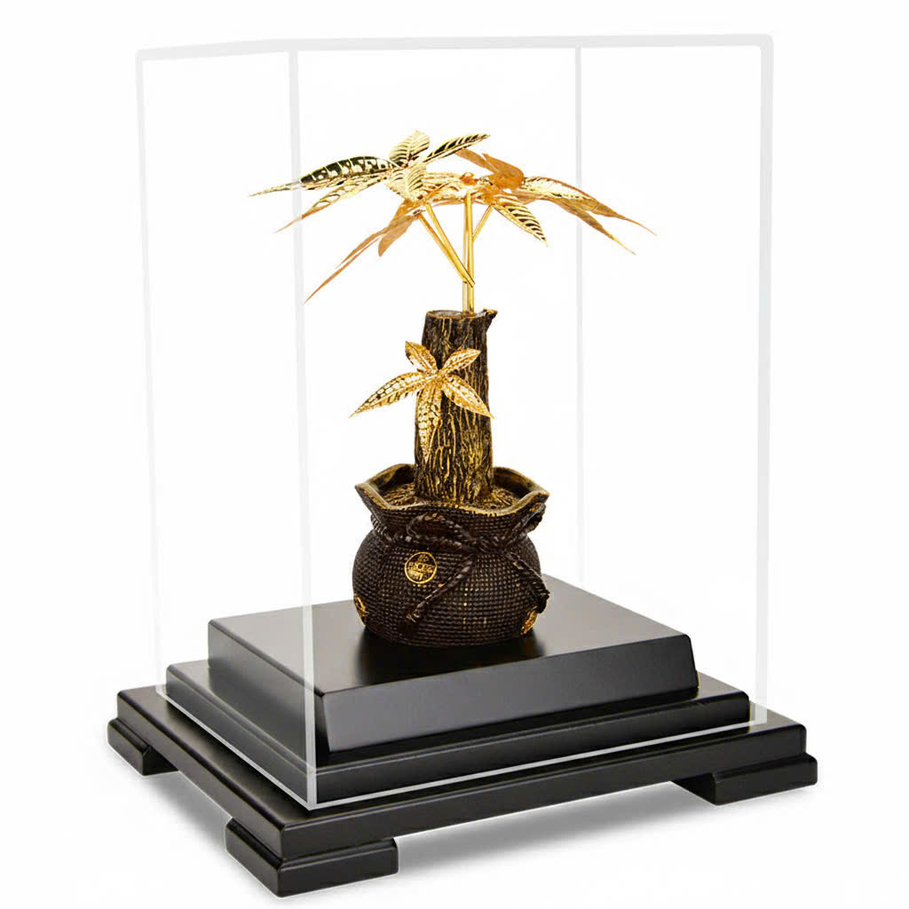 Cây kim tiền mạ vàng 24k ( KT 17x14x22cm ) DxRxC_thumbnail_1