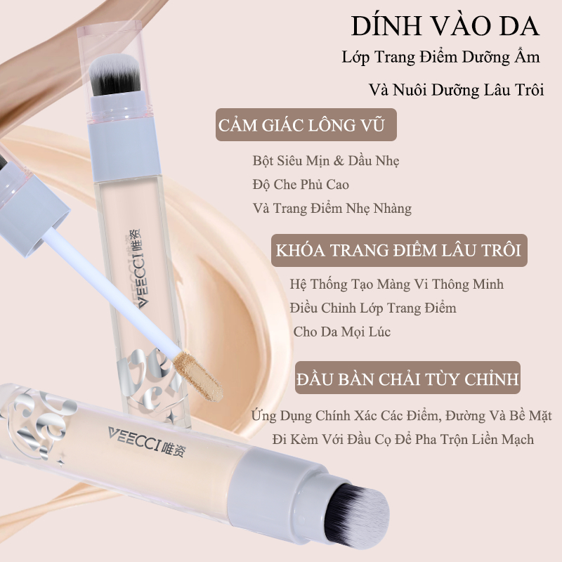 [VEECCI] Kem che khuyết điểm Veecci kèm đầu cọ 3.8g_thumbnail_2