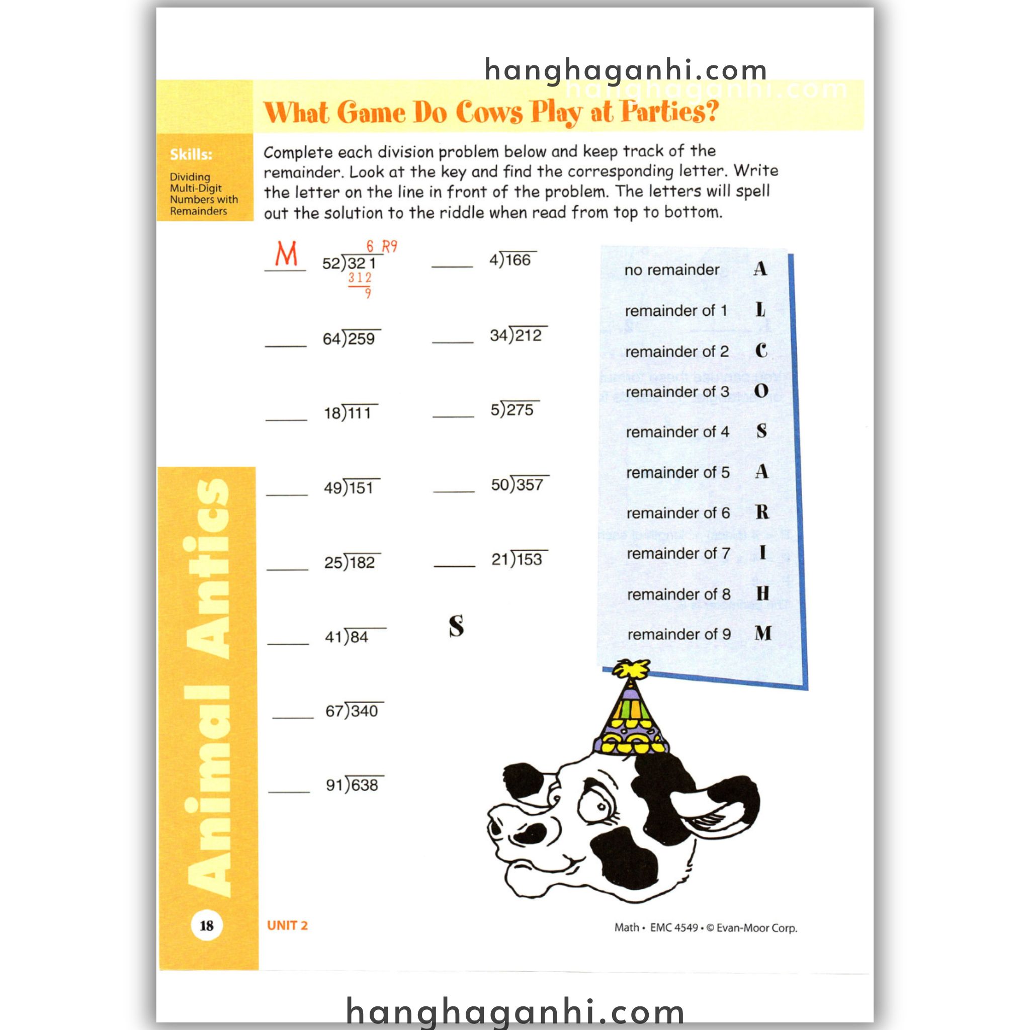 Skill Sharpeners Math Grade 5, Sách Toán Mỹ Evan Moor cho học sinh lớp 5_thumbnail_1