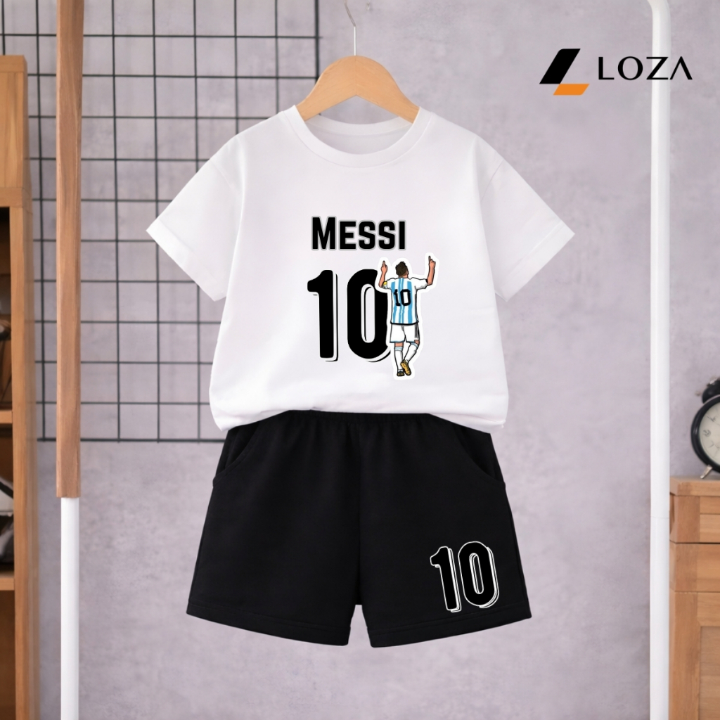 Set bộ bé trai hình Messi 10 - Loza Kids SB648