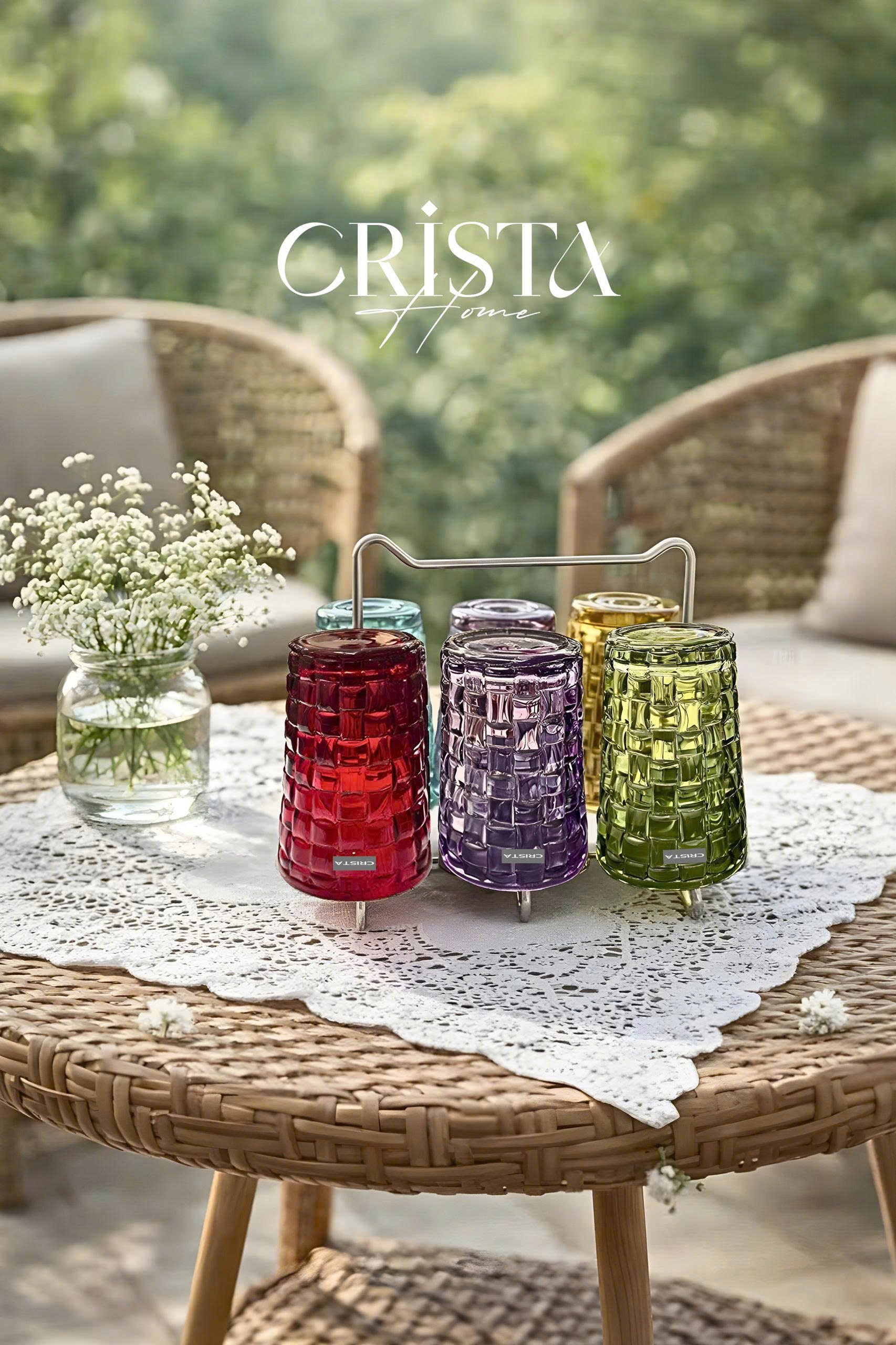 Bộ 6 cốc thủy tinh CRISTA HOME vân Caro to 350 ml_thumbnail_52