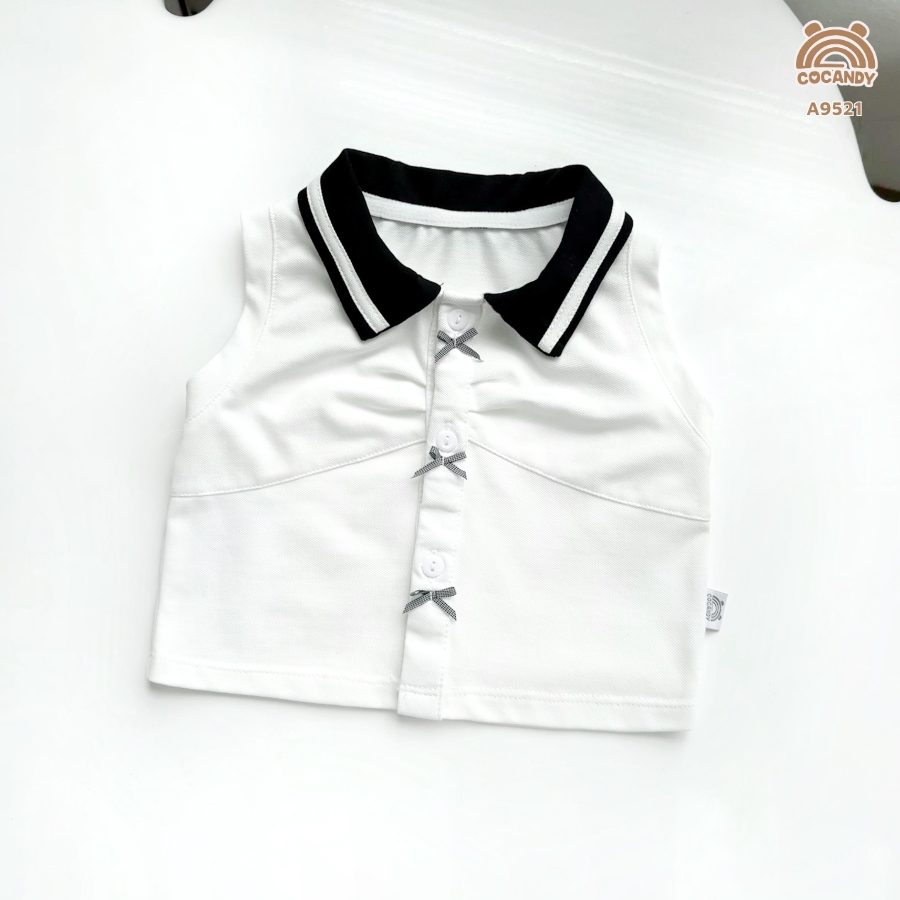 Áo cộc TRẮNG polo sát nách 3 nơ_thumbnail_6