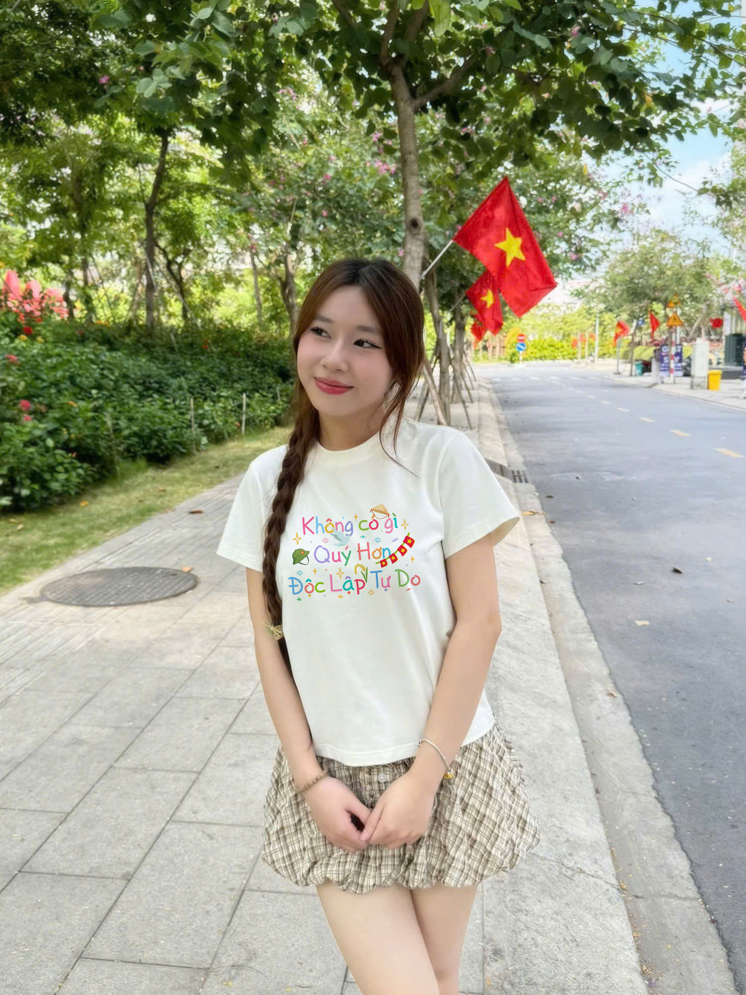 Áo baby tee Độc Lập Tự Do ABD2446 Miucho vải cotton thoáng mát mềm mại cổ tròn in mix_thumbnail_6