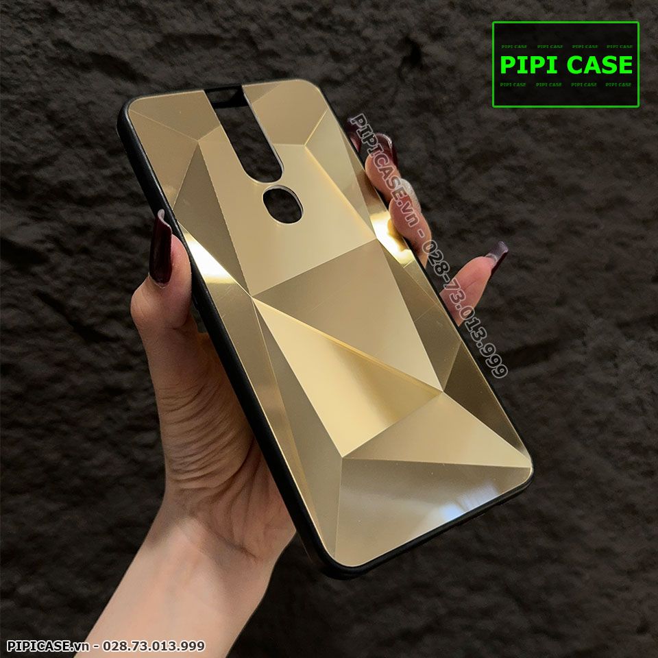 Ốp Lưng Oppo F11 Pro - Kim Cương 6D - Vàng