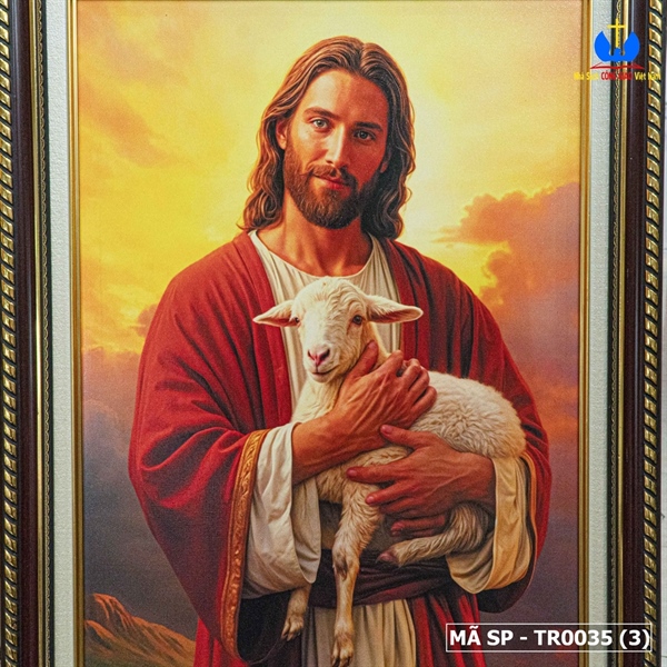 Tranh Canvas Chúa bế chiên 33x45cm_thumbnail_1