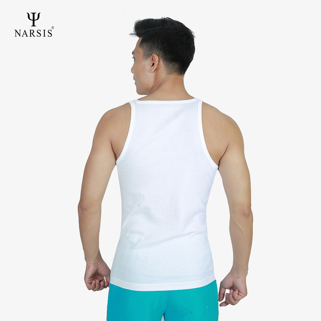 ÁO NAM NARSIS  MÀU TRẮNG D4051 NARSIS CHẤT LIỆU THOÁNG MÁT, DỄ CHỊU, THOẢI MÁI CẢ NGÀY, DỄ VẬN ĐỘNG_thumbnail_2