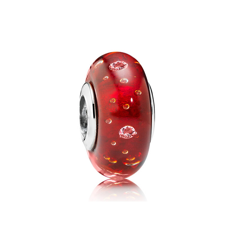 CG18 - Charm glass bọt đỏ