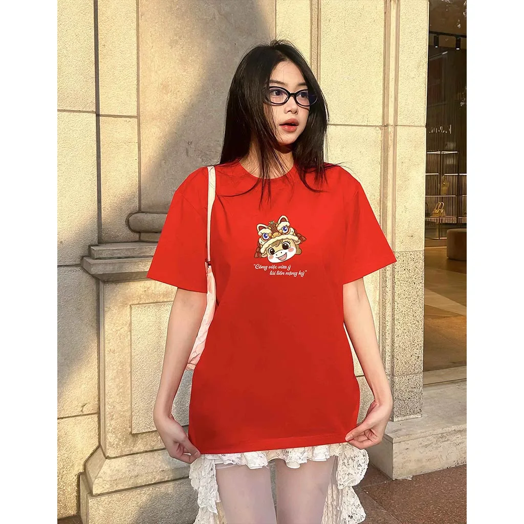 Áo thun nam nữ form rộng Miucho vải cao cấp thấm hút thoáng mát lời chúc ngày tết 2917_thumbnail_2