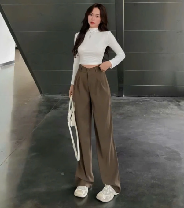 Quần suông cạp chun sau vải gold nhật cao cấp túi chéo 2 bên_thumbnail_1