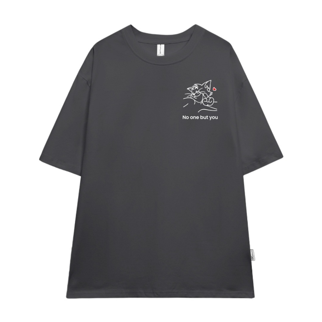 Áo thun couple form rộng cute hoạt hình unisex ATD1055 Miucho vải cotton tay lỡ cổ tròn in mix_thumbnail_17