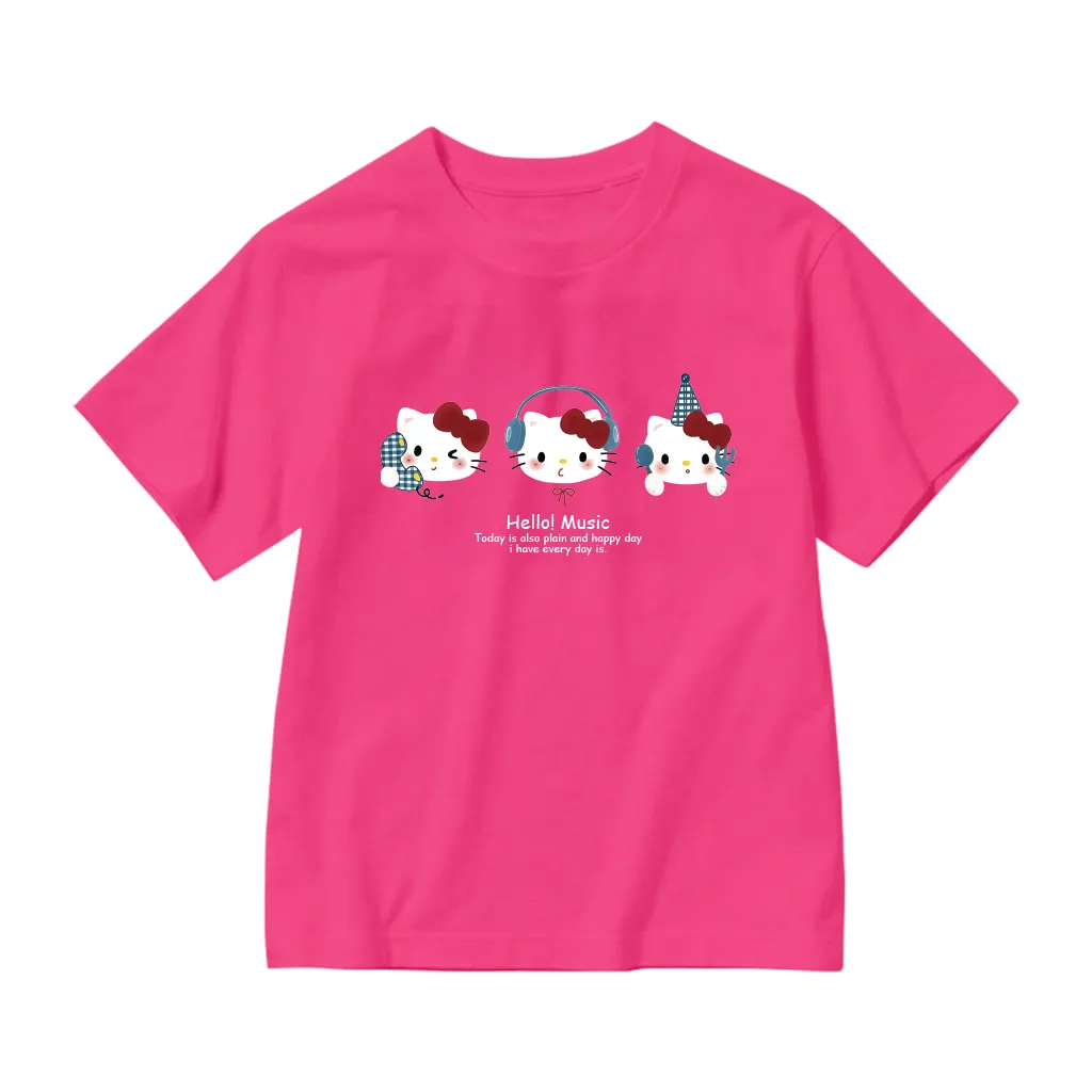 Áo thun form rộng cho bé gái Kado vải cotton co giãn 4 chiều thoáng mát Kitty dễ thương in mix 2887_thumbnail_12