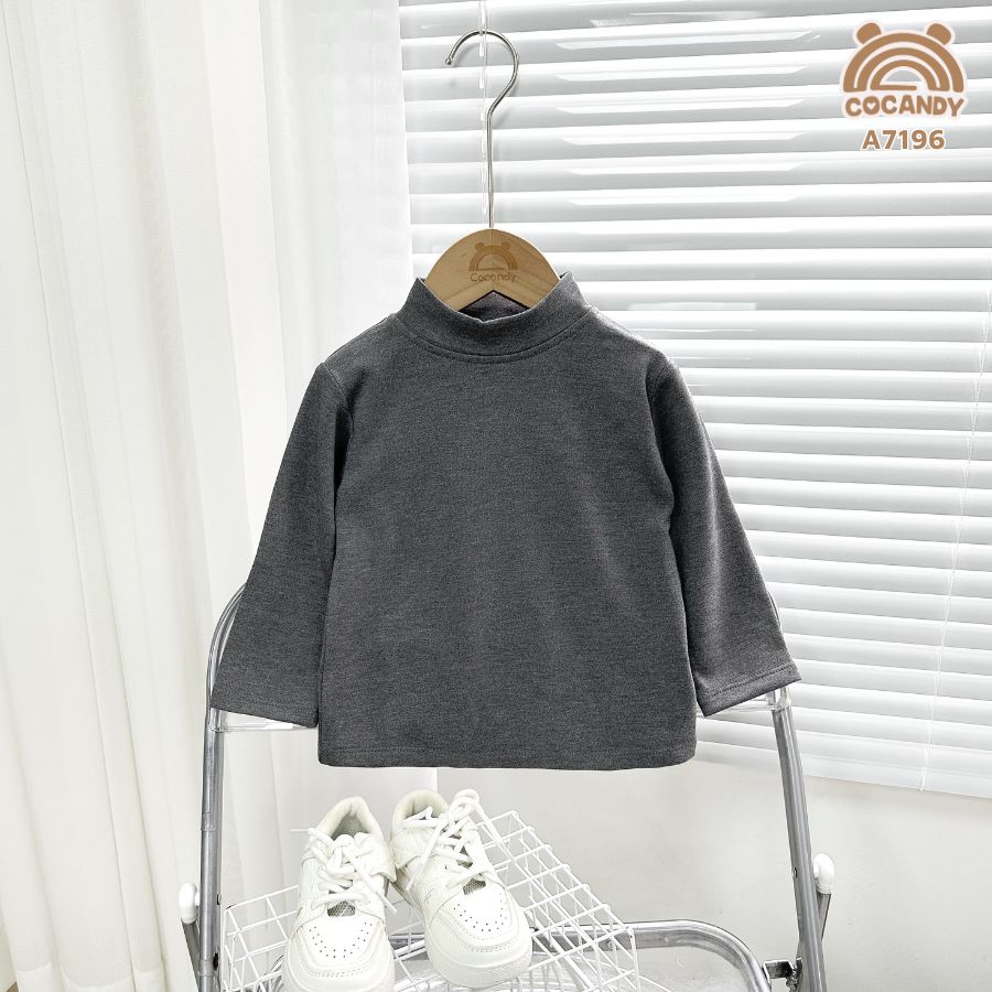 Áo dài Warmish GHI ĐẬM trơn cổ 3 phân_thumbnail_0