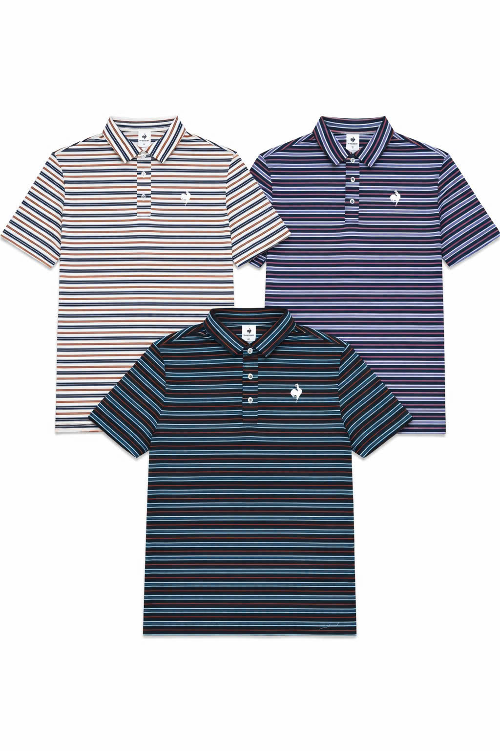 55 ÁO POLO NAM KẺ LCS  LOGO GÀ TRỐNG 3 MÀU