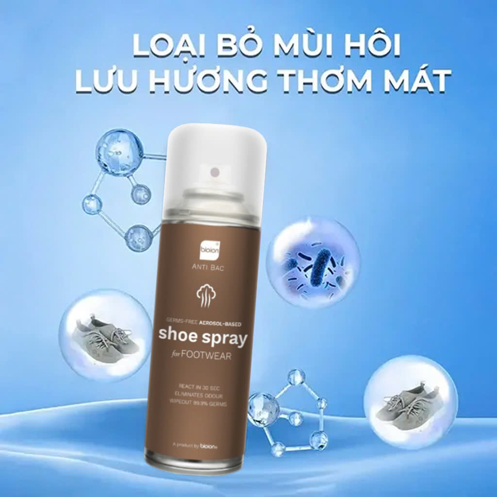 Chai Xịt Khử Mùi Sạch Khuẩn Cho Giày BIOION 200ML_thumbnail_1