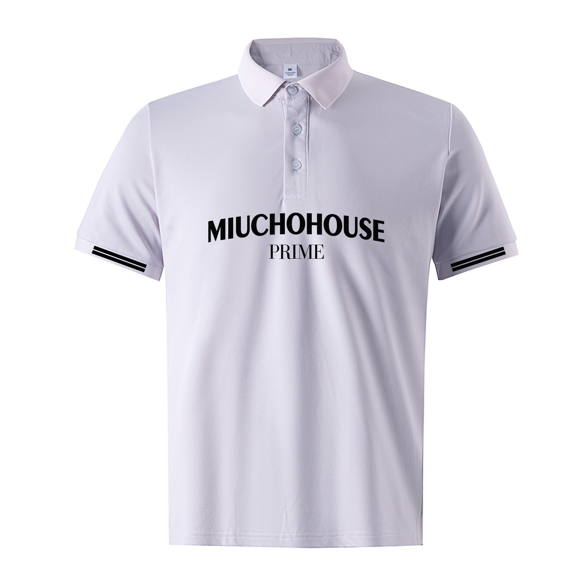 Áo polo nam form vừa 2238 Miucho Iconic vải cá sấu polyester co giãn thoáng mát in typography_thumbnail_12