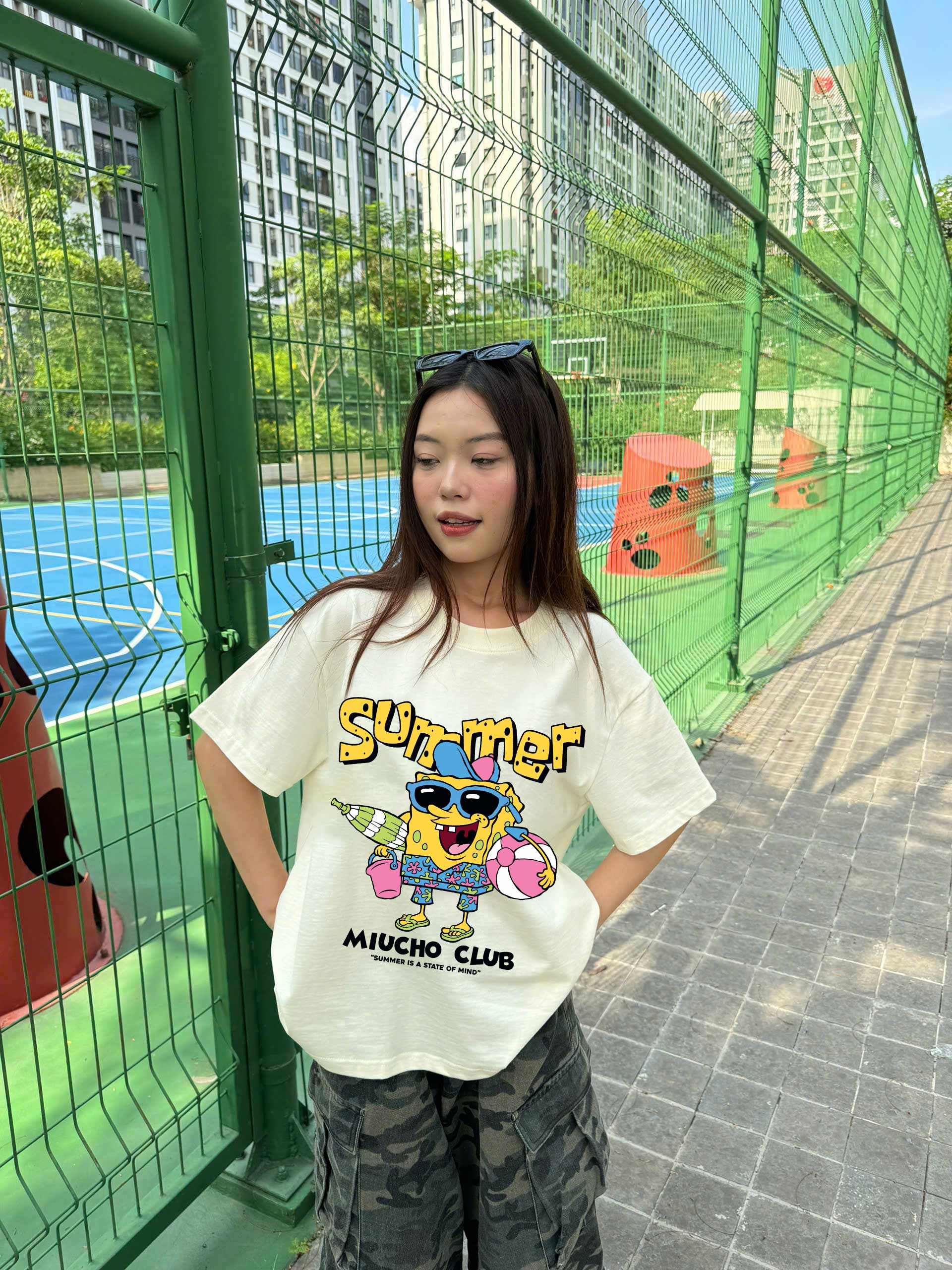 Áo thun boxy hè biển 2330 Miucho chất vải cotton 2 chiều cao cấp dày dặn đứng form in mix_thumbnail_2