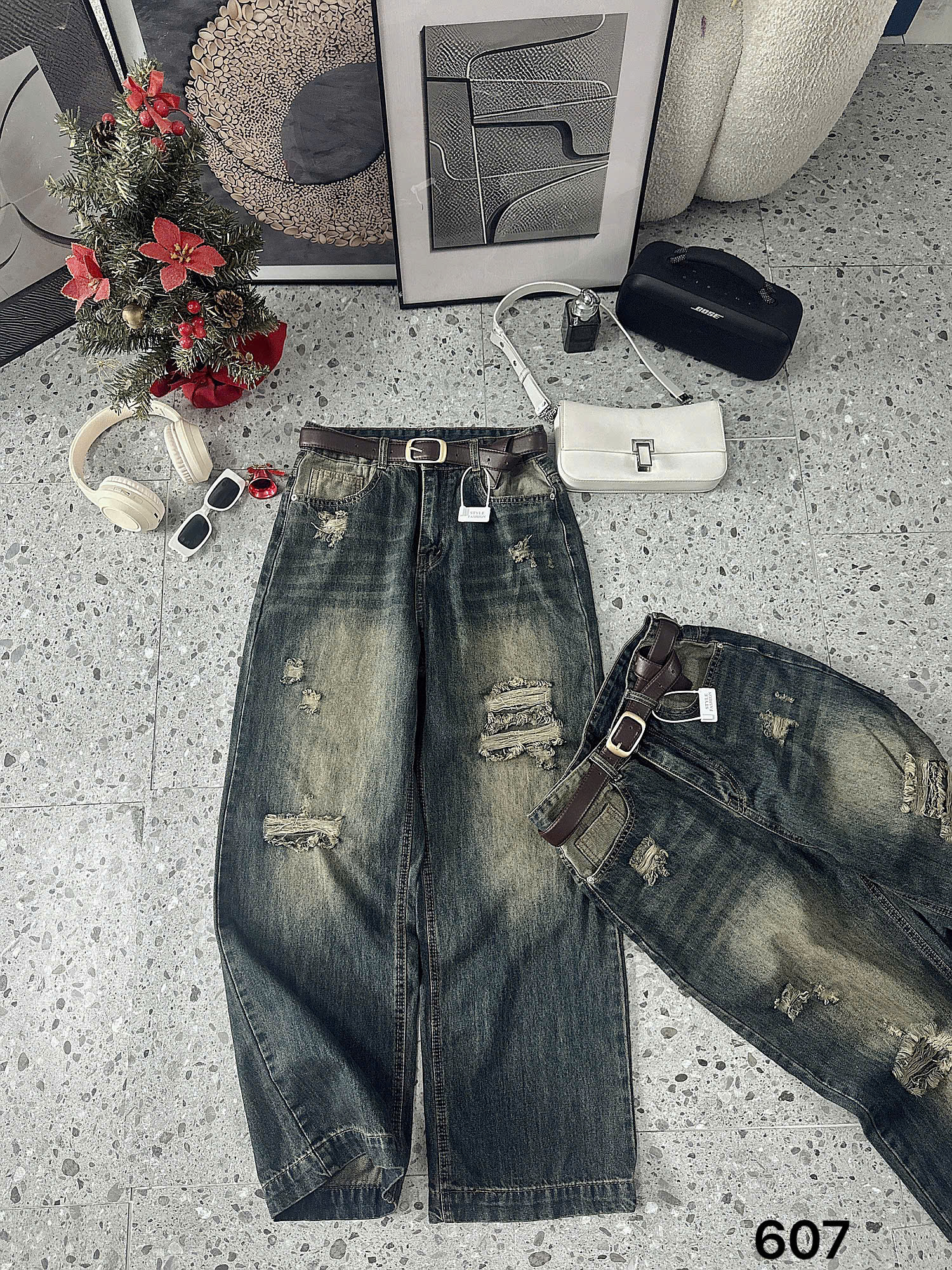 BIGSIZE NỮ-Quần suông rách T- QJ607