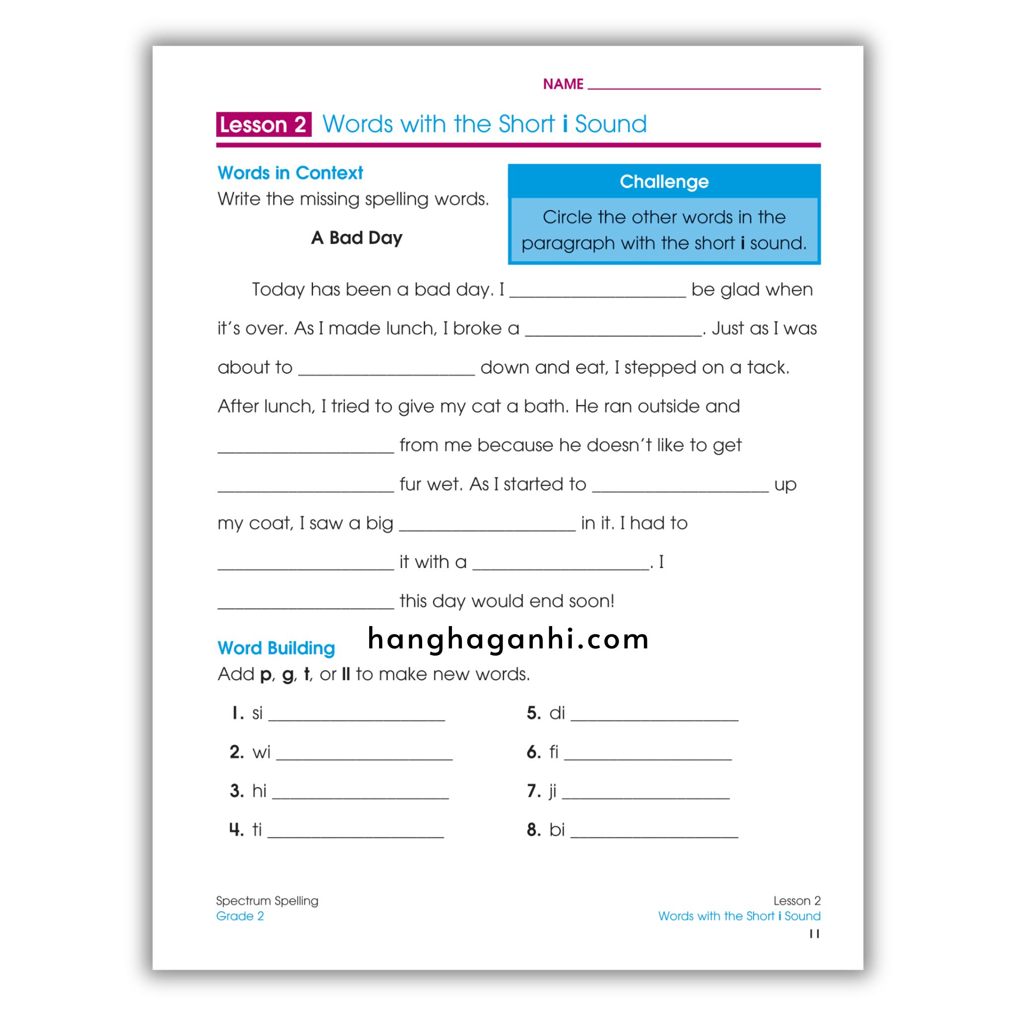 Sách Spectrum Spelling Workbook Grade 2_thumbnail_11