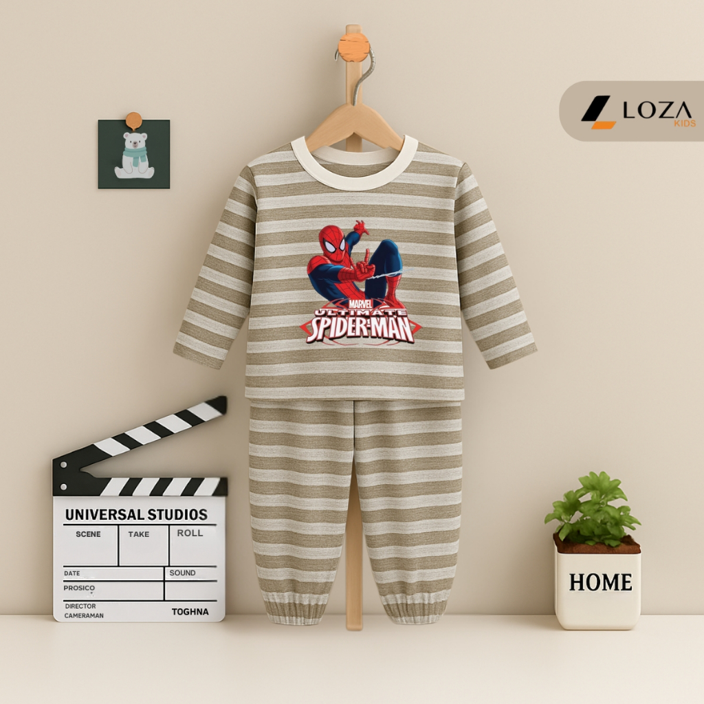Bộ thu đông kẻ bé trai in hình SPIDERMAN - Loza Kids TK563-564_thumbnail_6