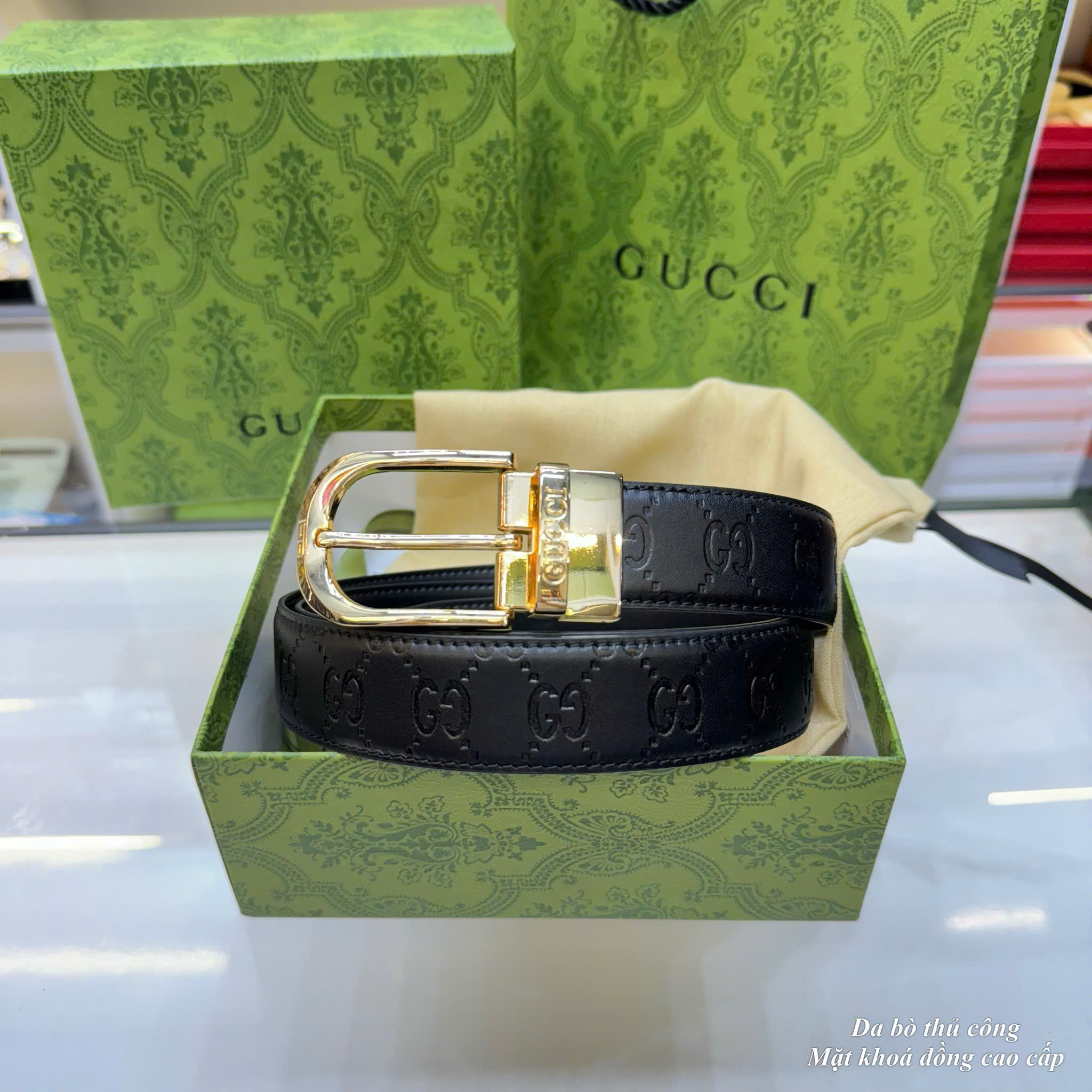 Thắt lưng Gucci Classic Leather Belt with Metal Buckle_thumbnail_4