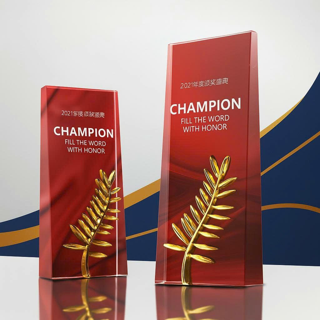 Cúp vinh danh pha lê K9 nguyên khối 