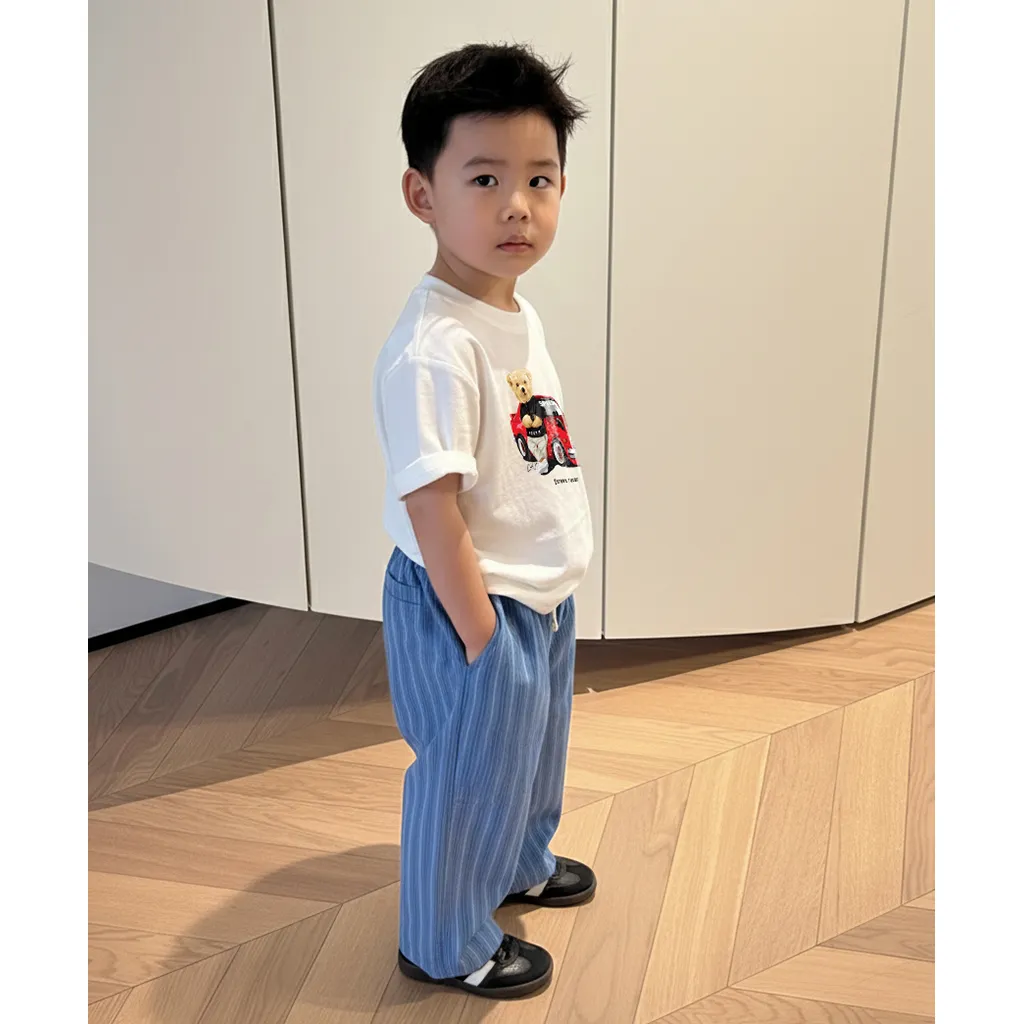 Áo thun kid form rộng bé trai Kado vải cotton thoáng mát thấm hút tốt cho bé Gấu Teddy 2916_thumbnail_7