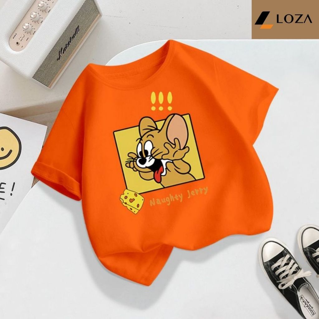 Áo phông trẻ em hình chuột Jerry cho bé trai và bé gái từ 15-42kg - Áo phông trẻ em Loza - AT2419_thumbnail_4