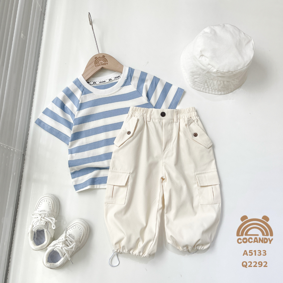 Quần dài BE 4 túi gấu dây rút