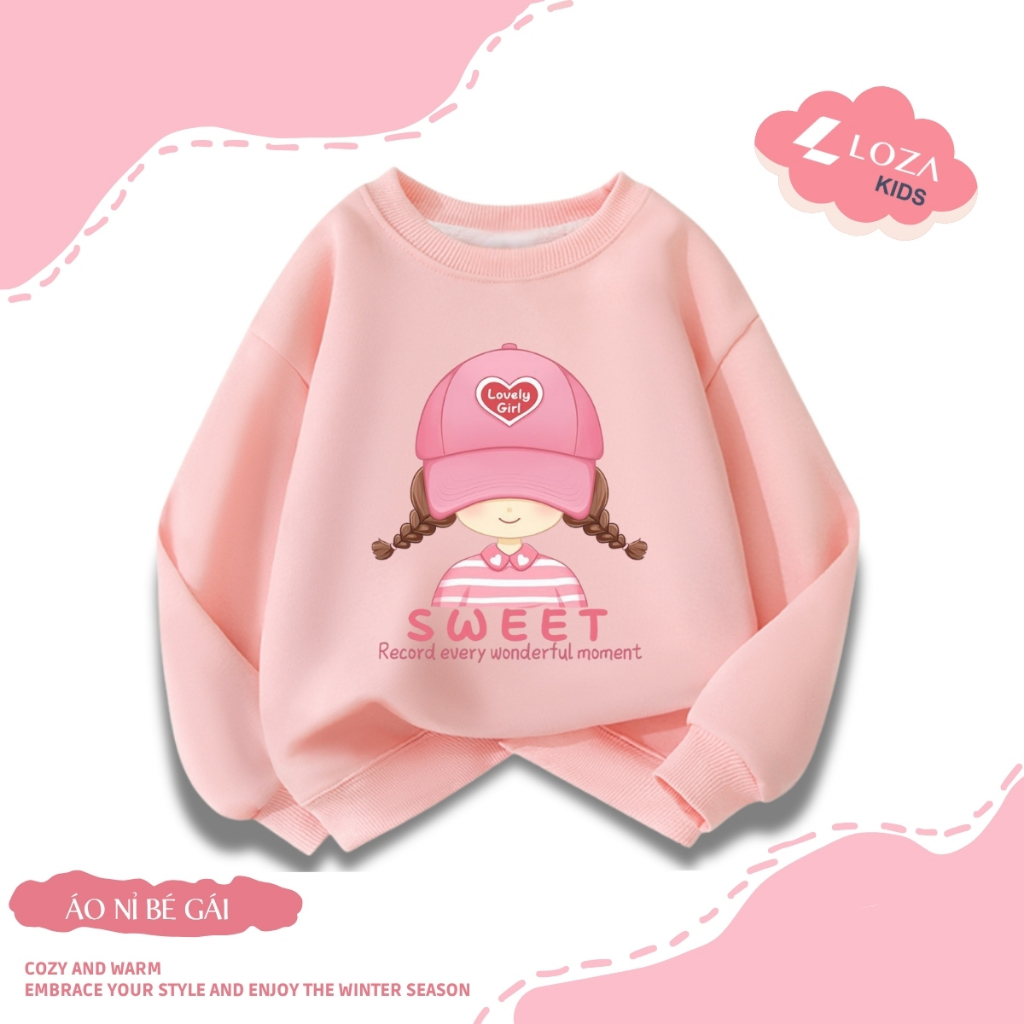 Áo sweater bé gái in nhiều hình dễ thương -  Loza Kids IN001_thumbnail_2